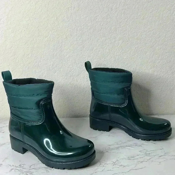Charter Club Trudyy Green Puffer Rain Boots Size 6M - Picture 3 of 11